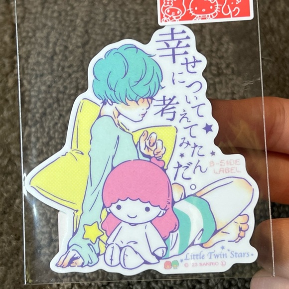 Little Twin Stars B-Side Label Sticker Water & UV Ray Protected Official Sanrio - Picture 4 of 5